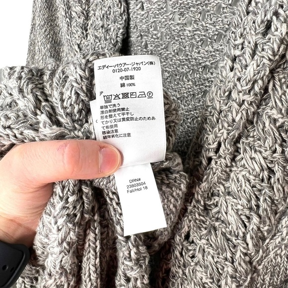 Eddie Bauer Open Front Knitted Gray Grey Cardigan Duster Size 2x plus size - Picture 10 of 15
